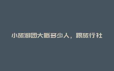 小旅游团大概多少人，跟旅行社旅游的话，一个团一般多少人？