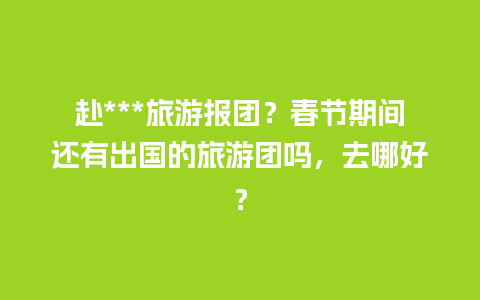 赴***旅游报团？春节期间还有出国的旅游团吗，去哪好？