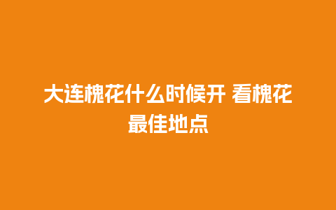 大连槐花什么时候开 看槐花最佳地点