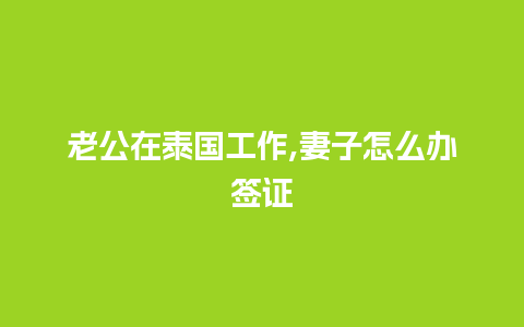 老公在泰国工作,妻子怎么办签证