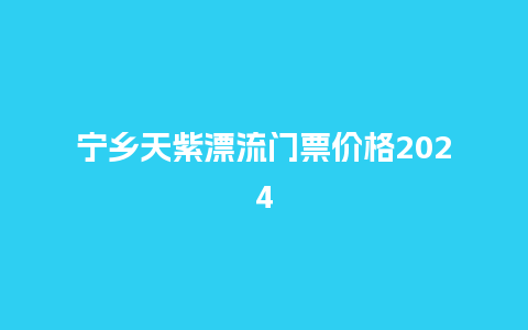 宁乡天紫漂流门票价格2024