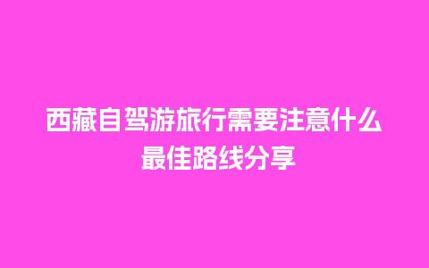 西藏自驾游旅行需要注意什么 最佳路线分享