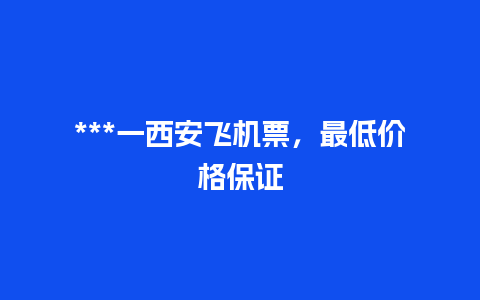 ***一西安飞机票，最低价格保证