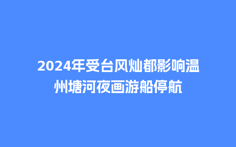 2024年受台风灿都影响温州塘河夜画游船停航