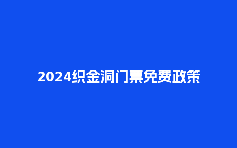 2024织金洞门票免费政策