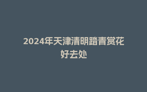 2024年天津清明踏青赏花好去处