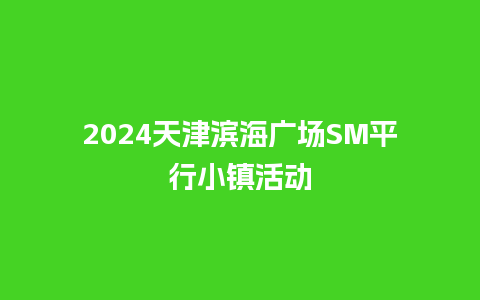 2024天津滨海广场SM平行小镇活动