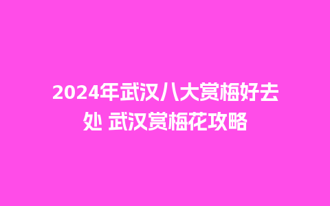 2024年武汉八大赏梅好去处 武汉赏梅花攻略