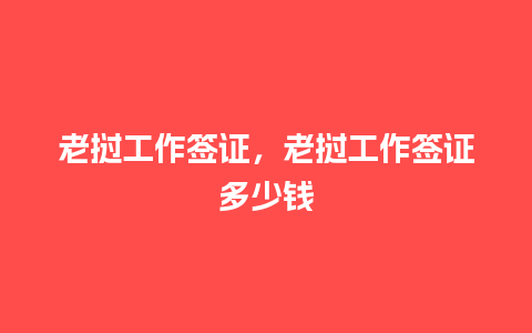 老挝工作签证，老挝工作签证多少钱