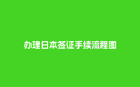 办理日本签证手续流程图