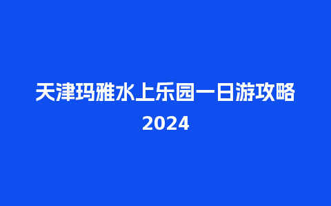 天津玛雅水上乐园一日游攻略2024