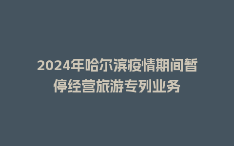 2024年哈尔滨疫情期间暂停经营旅游专列业务