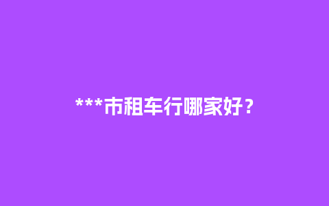 ***市租车行哪家好？