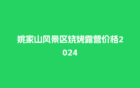 姚家山风景区烧烤露营价格2024