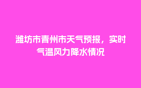 潍坊市青州市天气预报，实时气温风力降水情况