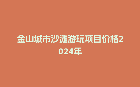 金山城市沙滩游玩项目价格2024年