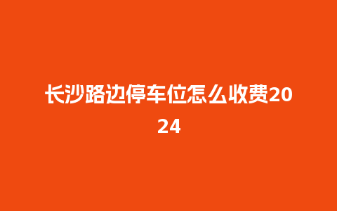 长沙路边停车位怎么收费2024