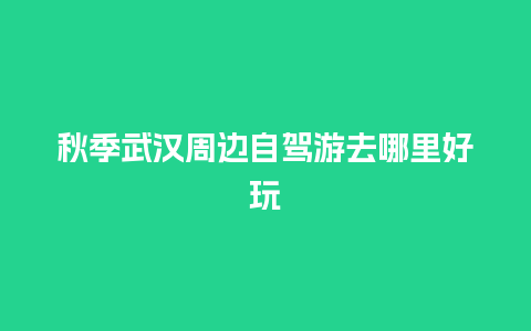 秋季武汉周边自驾游去哪里好玩