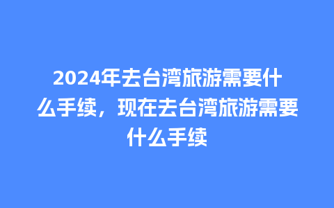 2024年去台湾旅游需要什么手续，现在去台湾旅游需要什么手续