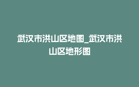 武汉市洪山区地图_武汉市洪山区地形图