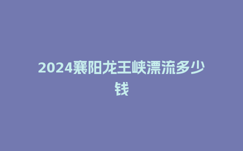 2024襄阳龙王峡漂流多少钱