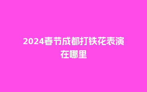 2024春节成都打铁花表演在哪里