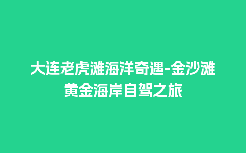 大连老虎滩海洋奇遇-金沙滩黄金海岸自驾之旅