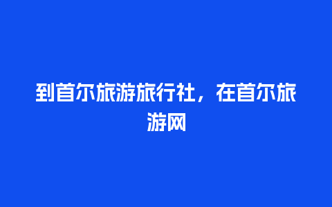 到首尔旅游旅行社，在首尔旅游网