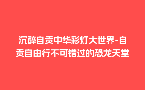 沉醉自贡中华彩灯大世界-自贡自由行不可错过的恐龙天堂