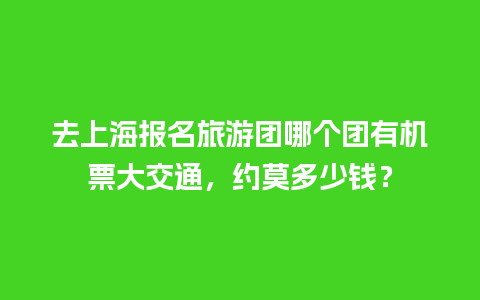 去上海报名旅游团哪个团有机票大交通，约莫多少钱？