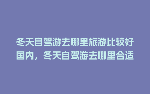 冬天自驾游去哪里旅游比较好国内，冬天自驾游去哪里合适