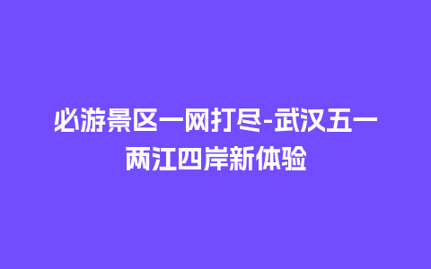 必游景区一网打尽-武汉五一两江四岸新体验