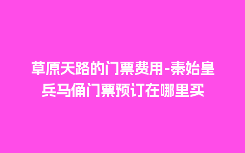 草原天路的门票费用-秦始皇兵马俑门票预订在哪里买