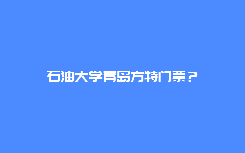 石油大学青岛方特门票？