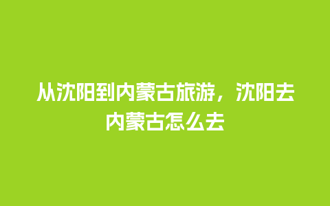 从沈阳到内蒙古旅游，沈阳去内蒙古怎么去