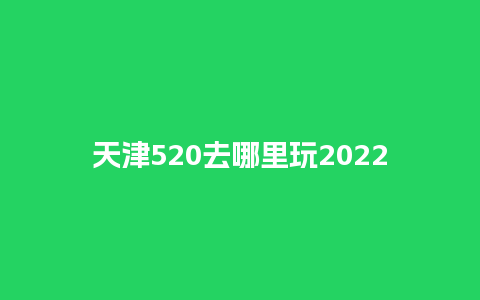 天津520去哪里玩2022