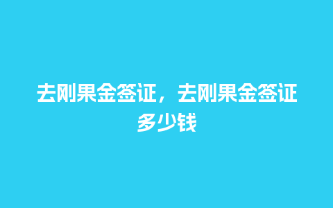 去刚果金签证，去刚果金签证多少钱