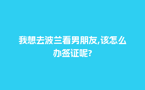 我想去波兰看男朋友,该怎么办签证呢?