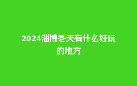 2024淄博冬天有什么好玩的地方