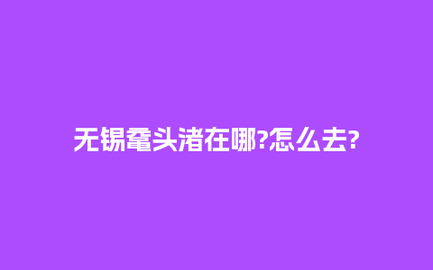 无锡鼋头渚在哪?怎么去?