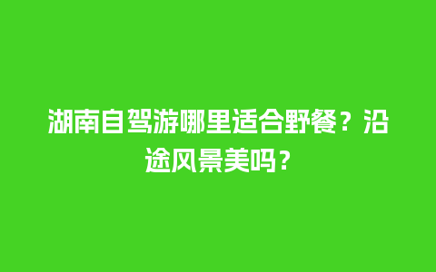 湖南自驾游哪里适合野餐？沿途风景美吗？