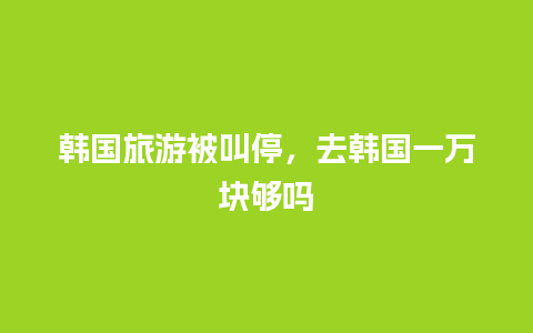 韩国旅游被叫停，去韩国一万块够吗