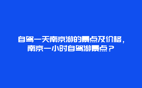 自驾一天南京游的景点及价格，南京一小时自驾游景点？