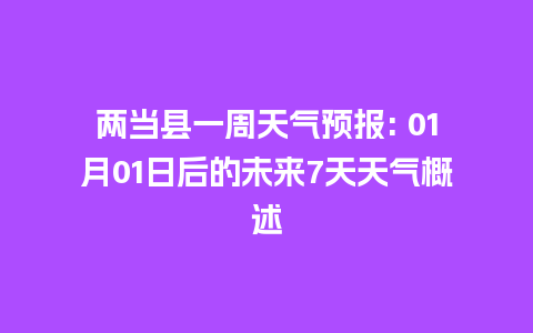 两当县一周天气预报: 01月01日后的未来7天天气概述