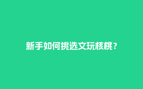 新手如何挑选文玩核桃？