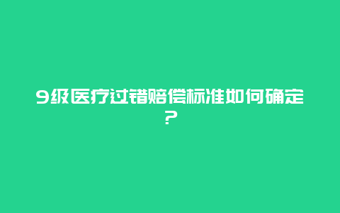 9级医疗过错赔偿标准如何确定？