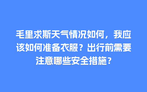 毛里求斯天气情况如何，我应该如何准备衣服？出行前需要注意哪些安全措施？