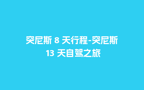 突尼斯 8 天行程-突尼斯 13 天自驾之旅