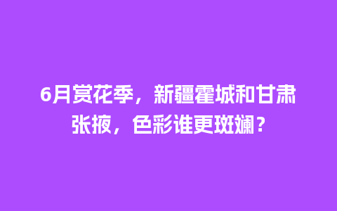 6月赏花季，新疆霍城和甘肃张掖，色彩谁更斑斓？