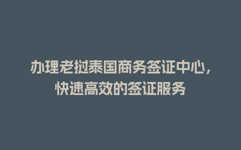 办理老挝泰国商务签证中心，快速高效的签证服务